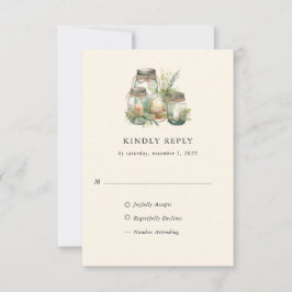 Elegante Rustieke Aquarel Landelijke Schuur RSVP Kaartje