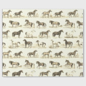 Elegante  rustieke beige paardenrassen Toile Cadeaupapier (Vlak)