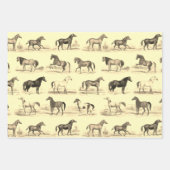 Elegante  rustieke beige paardenrassen Toile Inpakpapier Vel (Voorkant 2)