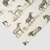 Elegante  rustieke beige paardenrassen Toile Tissuepapier (Detail)