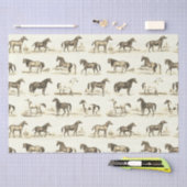 Elegante  rustieke beige paardenrassen Toile Tissuepapier (Craft)