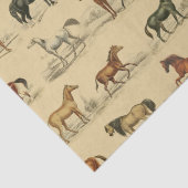 Elegante  rustieke beige paardenrassen Toile Tissuepapier (Detail)