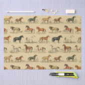 Elegante  rustieke beige paardenrassen Toile Tissuepapier (Craft)