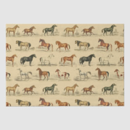 Elegante  rustieke beige paardenrassen Toile Tissuepapier