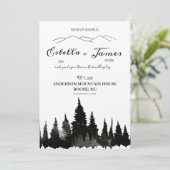 Elegante rustieke berg bruiloft uitnodiging (Staand voorkant)