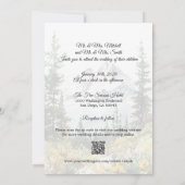 Elegante rustieke berg wilde bloemen QR BRUILOFT Kaart (Achterkant)