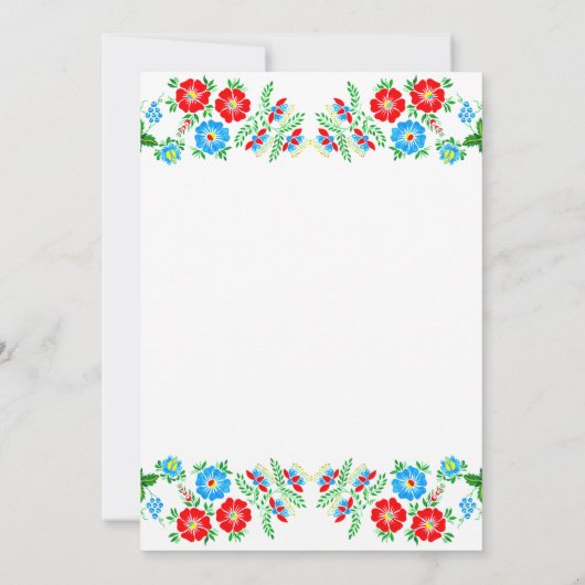 Elegante rustieke blauwe rode rozen bloemen 60ste  kaart (Achterkant)