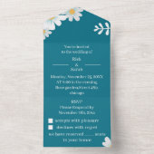 Elegante rustieke bloem Gepersonaliseerd bruiloft All In One Uitnodiging (Binnen)