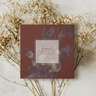 Elegante Rustieke Bloemachtige Bruiloftsterracotta Gastenboek