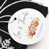 Elegante rustieke bloemblaadjes liefde Bedankt bru Bedankjes Labels