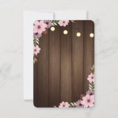 Elegante rustieke Bloemen Baby-Q Grill Baby shower Bedankkaart (Achterkant)