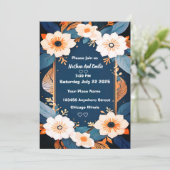 Elegante rustieke bloemen Flat Thank You Card Bedankkaart (Staand voorkant)