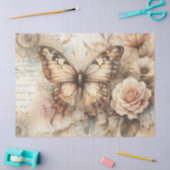 Elegante rustieke Bloemen & Kant Vintage Decoupage Tissuepapier (Craft)