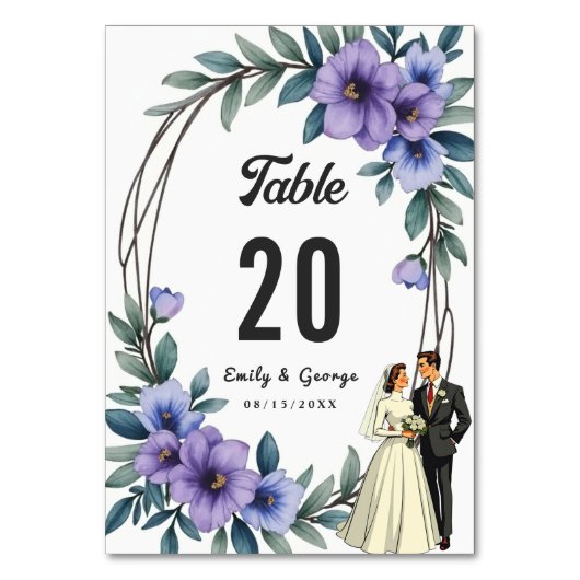 Elegante Rustieke Bloemen Krans Bruid Bruidegom Hu Kaart (Achterkant)