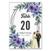 Elegante Rustieke Bloemen Krans Bruid Bruidegom Hu Kaart (Voorkant)