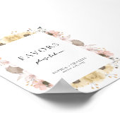 Elegante rustieke bloemen romantische bruiloft gun poster (Hoek)