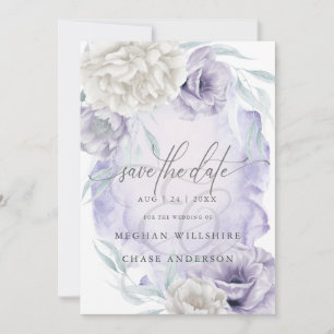 Elegante Rustieke Bloemen Sering Ivoor Uitnodiging
