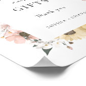Elegante rustieke bloemen trouwkaarten en geschenk poster (Hoek)