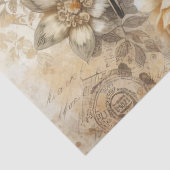 Elegante rustieke bloemen vlinder decoupage tissuepapier (Detail)