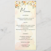 Elegante rustieke Bloemen Waterverf Trouwmenu Menu (Voorkant)
