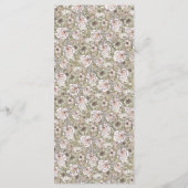 Elegante rustieke bloemenbruiloft menu (Achterkant)