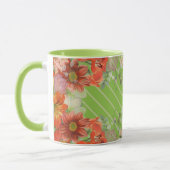 Elegante rustieke bloemenkamer mok (Links)