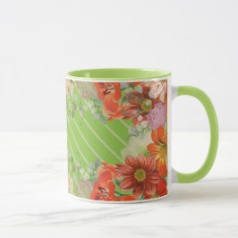 Elegante rustieke bloemenkamer mok
