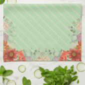 Elegante rustieke bloemenkamer theedoek (Gevouwen)