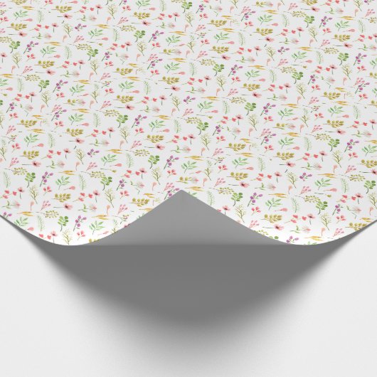 Elegante rustieke bloementuin cadeaupapier (Hoek)