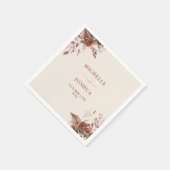 Elegante Rustieke Bloemige Herfst Bruiloft Servet (Hoek)
