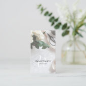 Elegante rustieke bloemist visitekaartje (Staand voorkant)