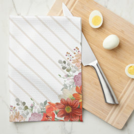 Elegante rustieke bloemrijke keuken theedoek