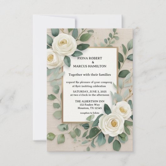 Elegante Rustieke Boho Bloemig Save The Date (Voorkant)
