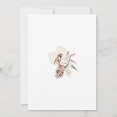 Elegante Rustieke Boho Bloemige Pampas Save The Da Date (Achterkant)