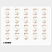 Elegante Rustieke Boho Bloemige Professionele Zake Ronde Sticker (Vel)