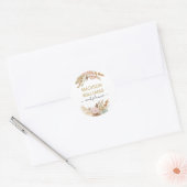 Elegante Rustieke Boho Bloemige Professionele Zake Ronde Sticker (Envelop)