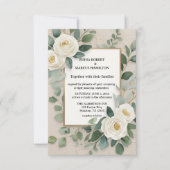Elegante Rustieke Boho Bloemstuk Save The Date (Voorkant)