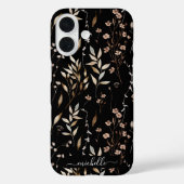 Elegante rustieke Boho Brown Floral Botanical Case-Mate iPhone Case (Achterkant)