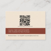 Elegante rustieke Boho Brown Herfst Bloemen Kortingskaartje (Achterkant)