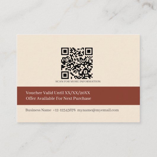 Elegante rustieke Boho Brown Herfst Bloemen Kortingskaartje (Achterkant)