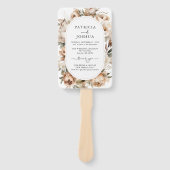 Elegante rustieke Boho bruiloft programma Handwaaier (Voorkant)