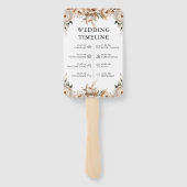 Elegante rustieke Boho bruiloft programma Handwaaier (Achterkant)