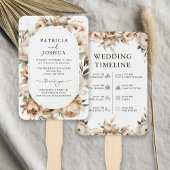 Elegante rustieke Boho bruiloft programma Handwaaier