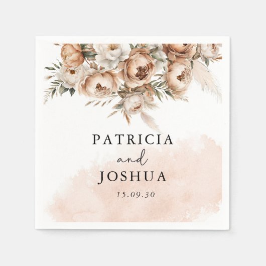 Elegante rustieke Boho bruiloft servet (Voorkant)