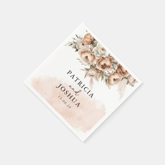 Elegante rustieke Boho bruiloft servet (Hoek)