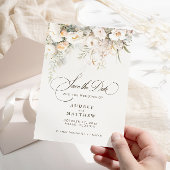 Elegante rustieke Boho Floral Wedding Save the Dat Date