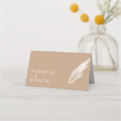 Elegante Rustieke Boho Gevouwen Trouwplaatskaart Plaatskaartje (Achterkant)