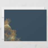 Elegante rustieke Boho gouden marine en roest brui Save The Date (Achterkant)