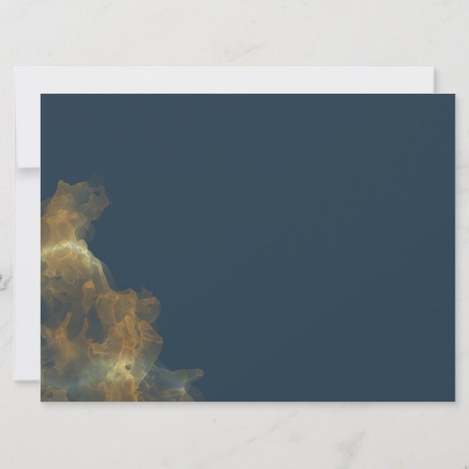 Elegante rustieke Boho gouden marine en roest brui Save The Date (Achterkant)