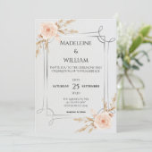 Elegante rustieke Boho Wildflowers bruiloft Save The Date (Staand voorkant)